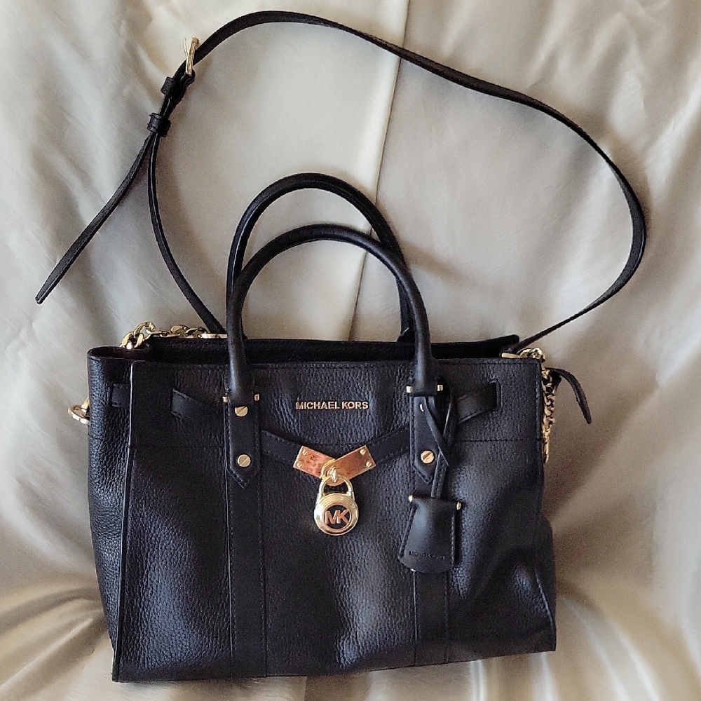 Michael Kors Black Leather Satchel